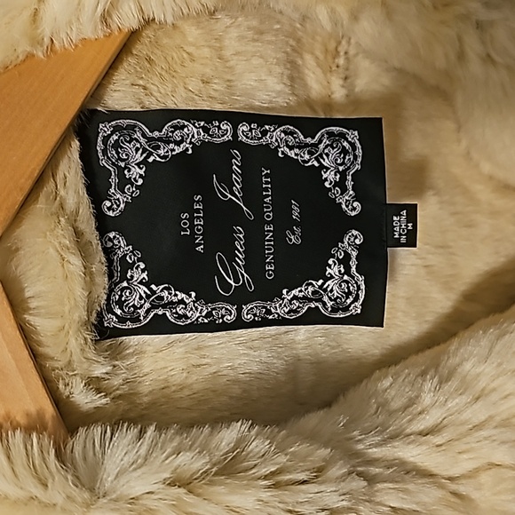 Guess Jeans LA faux suede faux fur moto jacket - Picture 4 of 7